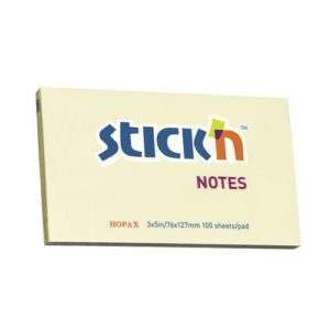 กระดาษโน้ตกาวในตัว ชนิดกาวหัว STICK’N #21009 ขนาด 3×5 นิ้ว สีเหลืองพาสเทล