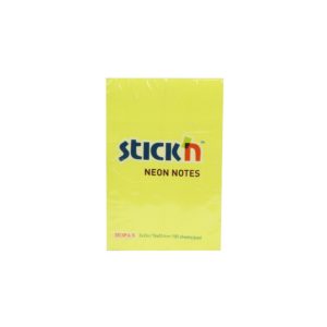 กระดาษโน้ตกาวในตัว ชนิดกาวหัว STICK’N #21132 ขนาด 3×2 นิ้ว สีเหลืองนีออน