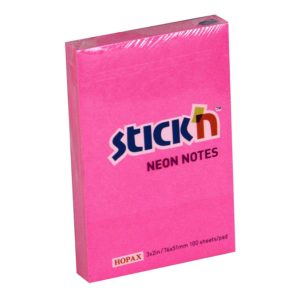 กระดาษโน้ตกาวในตัว ชนิดกาวหัว STICK’N #21161 ขนาด 3×2 นิ้ว สีบานเย็นนีออน