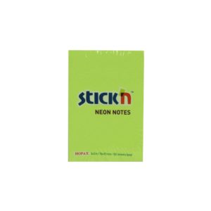 กระดาษโน้ตกาวในตัว ชนิดกาวหัว STICK’N #21163 ขนาด 3×2 นิ้ว สีเขียวนีออน