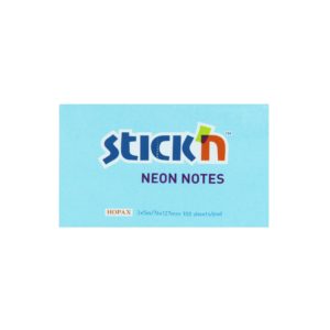 กระดาษโน้ตกาวในตัว ชนิดกาวหัว STICK’N #21213 ขนาด 3×5 นิ้ว สีฟ้านีออน