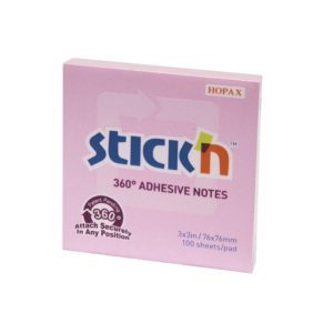 กระดาษโน้ต STICKN 3″x3″ 360* 21554 ชมพู