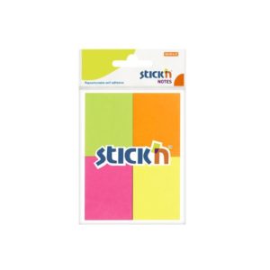 กระดาษโน้ตกาวในตัว ชนิดกาวหัว STICK’N #21091 ขนาด 1.5×2 นิ้ว (1×4) คละสีนีออน