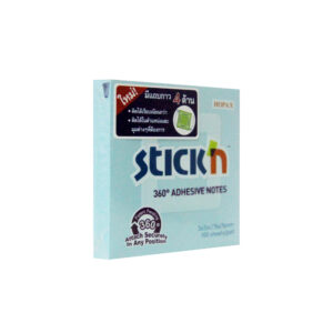 กระดาษโน้ต STICKN 3″x3″ 360* 21553 ฟ้า