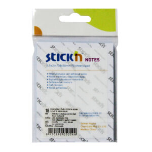 กระดาษโน้ตกาวในตัว ชนิดกาวหัว STICK’N #21091 ขนาด 1.5×2 นิ้ว (1×4) สีฟ้านีออน